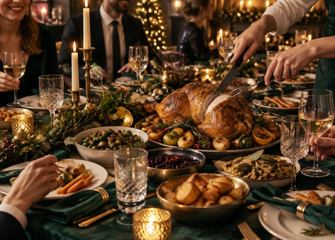 A festive feast served at The Old Mill