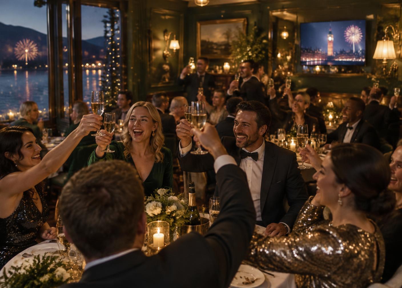 A New Year's Eve prosecco toast